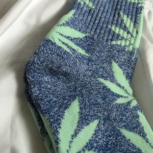 Bundle HUF Socks Green+Grey and Aqua+Blue