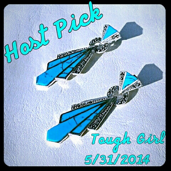 SILVER & TURQUOISE EARRING NWT - Picture 3 of 4