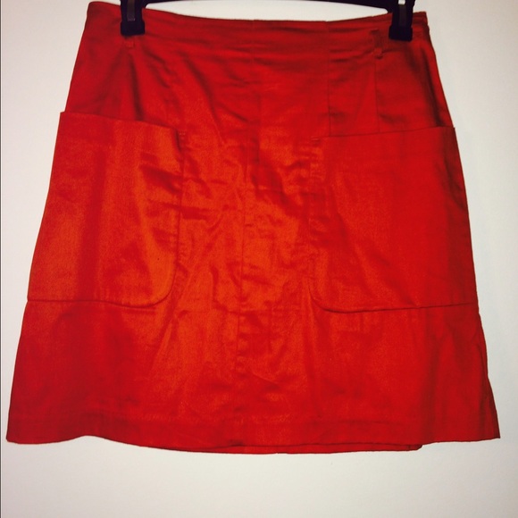 SOLD In Bundle- Orange H&M Skirt