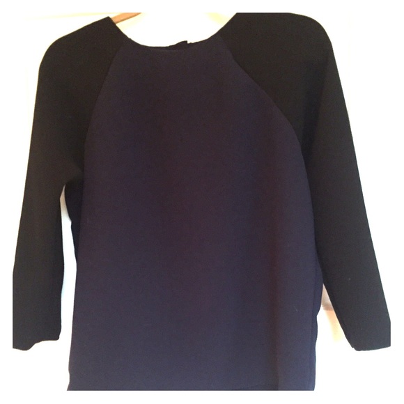 Navy and black J. Crew blouse