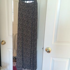 Floral print maxi skirt