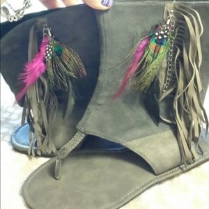 Fringe "Boho" Style Sandles