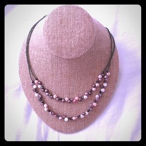 Lia Sophia Tahitian double stranded necklace