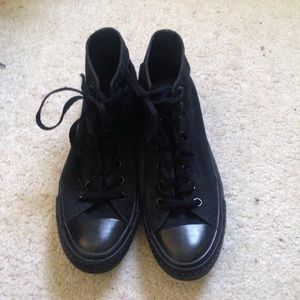 Authentic Converse All Black Hightops