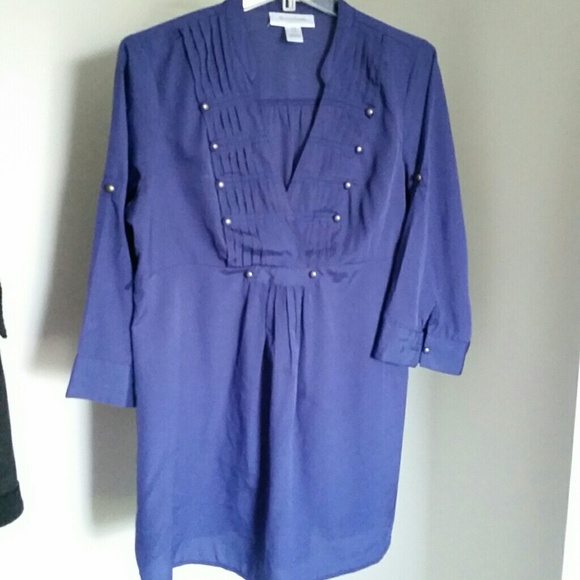 Motherhood Maternity Purple Military Blouse