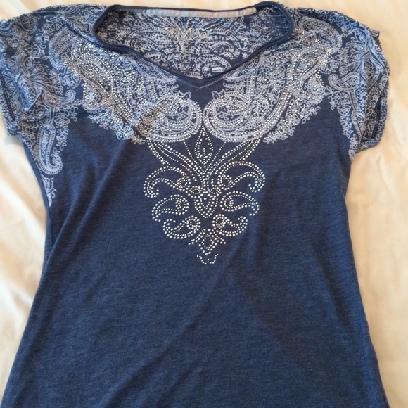 Maurices premium blue top with beautiful detailing
