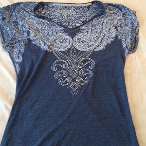 Maurices premium blue top with beautiful detailing