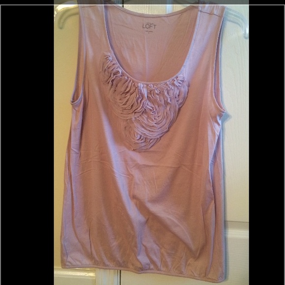 Loft size medium ruffle tank