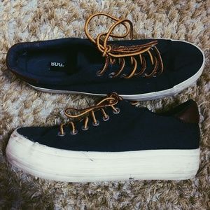Navy BDG Hiker Platform Sneakers (Women's)