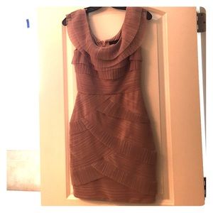 BCBGMaxAzria Briana cocktail dress in sepia