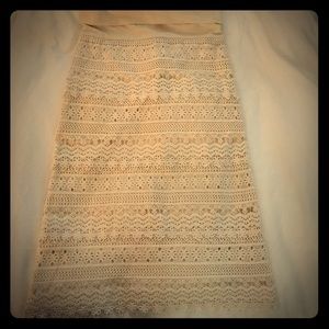 solitaire-by-ravi-khosla ivory crochet skirt