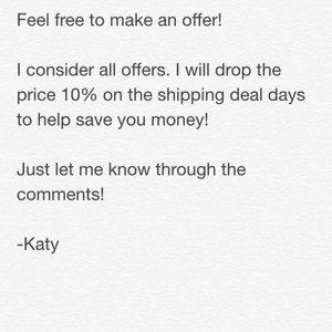 Not for sale- Katy's deals!