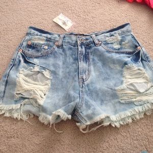 High waisted shorts cheeky