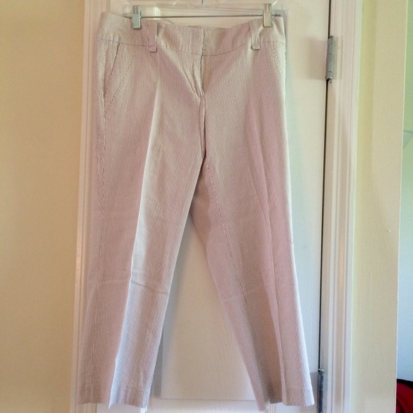 New york and company size 8 striped capri