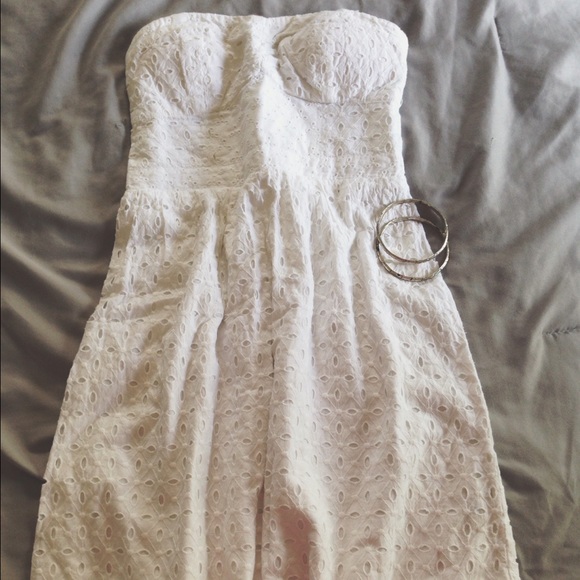 Eyelet White Dress