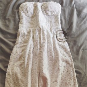 Eyelet White Dress