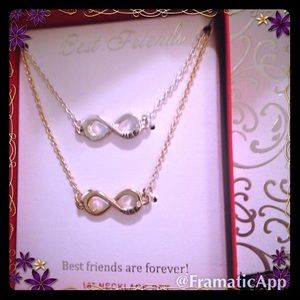 BEST FRIENDS NECKLACES - 16" - 1 gold/1 silver