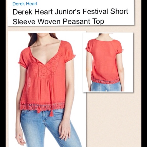 Derek Heart Tops - Boho babe🎈final drop🎈Festival peasant top
