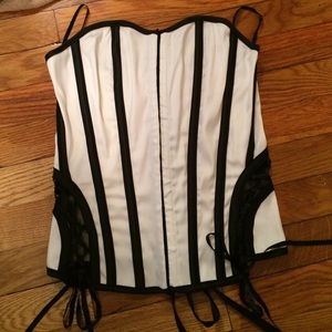 Black and cream corset
