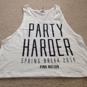 Pink crop top tank