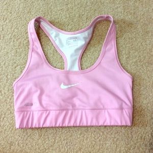 Pink nike sports bra