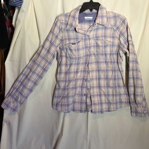 Multicolored long sleeve Columbia sportswear shirt