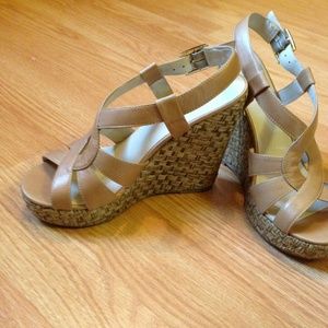 Skechers Criss Cross Leather Wedges