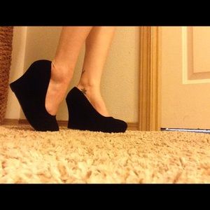 Velvet Wedges