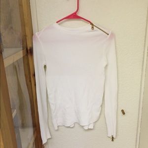 Gold zipper accented Zara Top