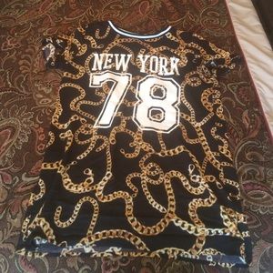 H&M Chain Print T-shirt Dress