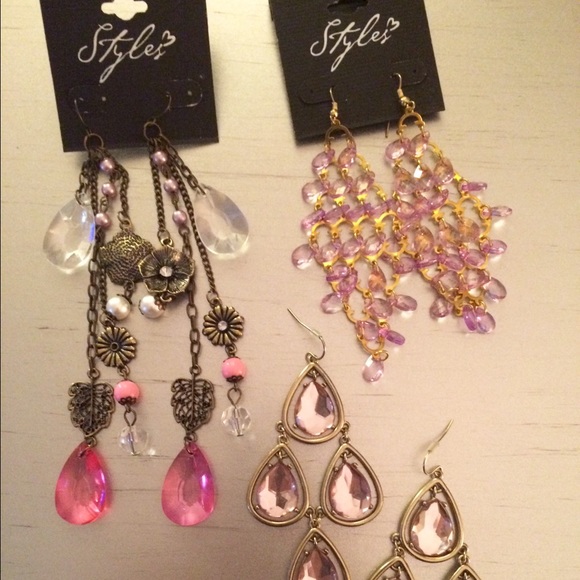 3 Pairs of Long Earrings