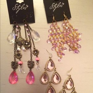 3 Pairs of Long Earrings