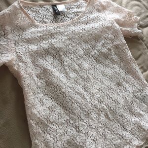 Beautiful sheer lace floral top from H&M