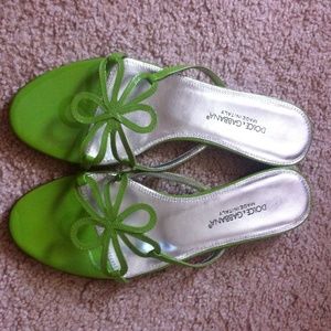 Dolce & Gabbana lime green sandals