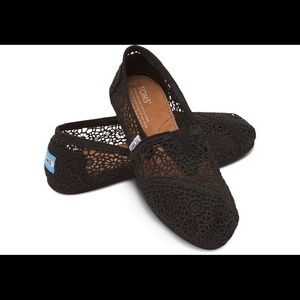 Black Crochet TOMS