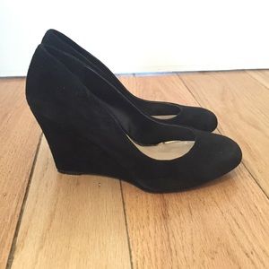 Jessica Simpson Black Suede Wedges