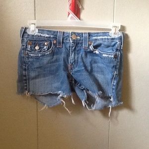 True religion Distressed shorts