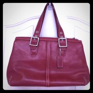 Red Leather Coach Bag