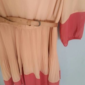 Lauren conrad Dresses - Lauren Conrad chiffon looking coral tan dress Lauren conrad Dresses - Lauren Conrad chiffon looking coral tan dress