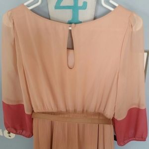 Lauren conrad Dresses - Lauren Conrad chiffon looking coral tan dress Lauren conrad Dresses - Lauren Conrad chiffon looking coral tan dress