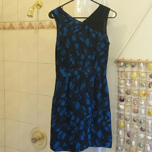 Impulse Deep Blue Printed Dress - Picture 3 of 4