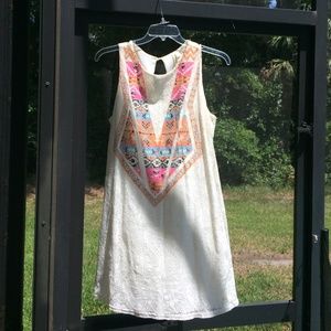 Fun Aztec Lace overlay dress