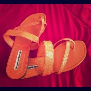 Manolo Blahnik SUSA snake flat sandal