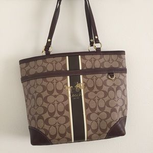 Coach brown tote