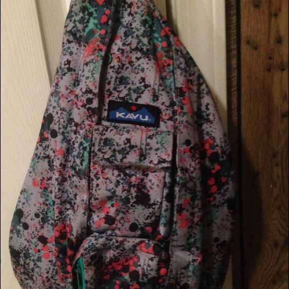Splatter paint Kavu rope sling bag