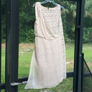 Lace overlay dress