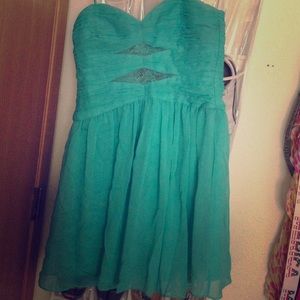 Teal Dress.