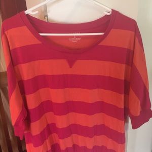 3/4 sleeve pink and orange top