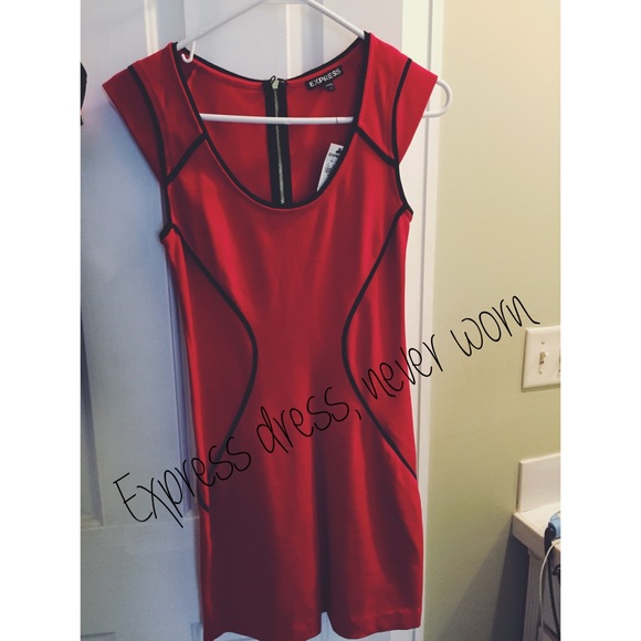 Express Dresses & Skirts - Express red dress with black trim