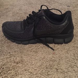 Nike free run 5.0 black/cheetah print